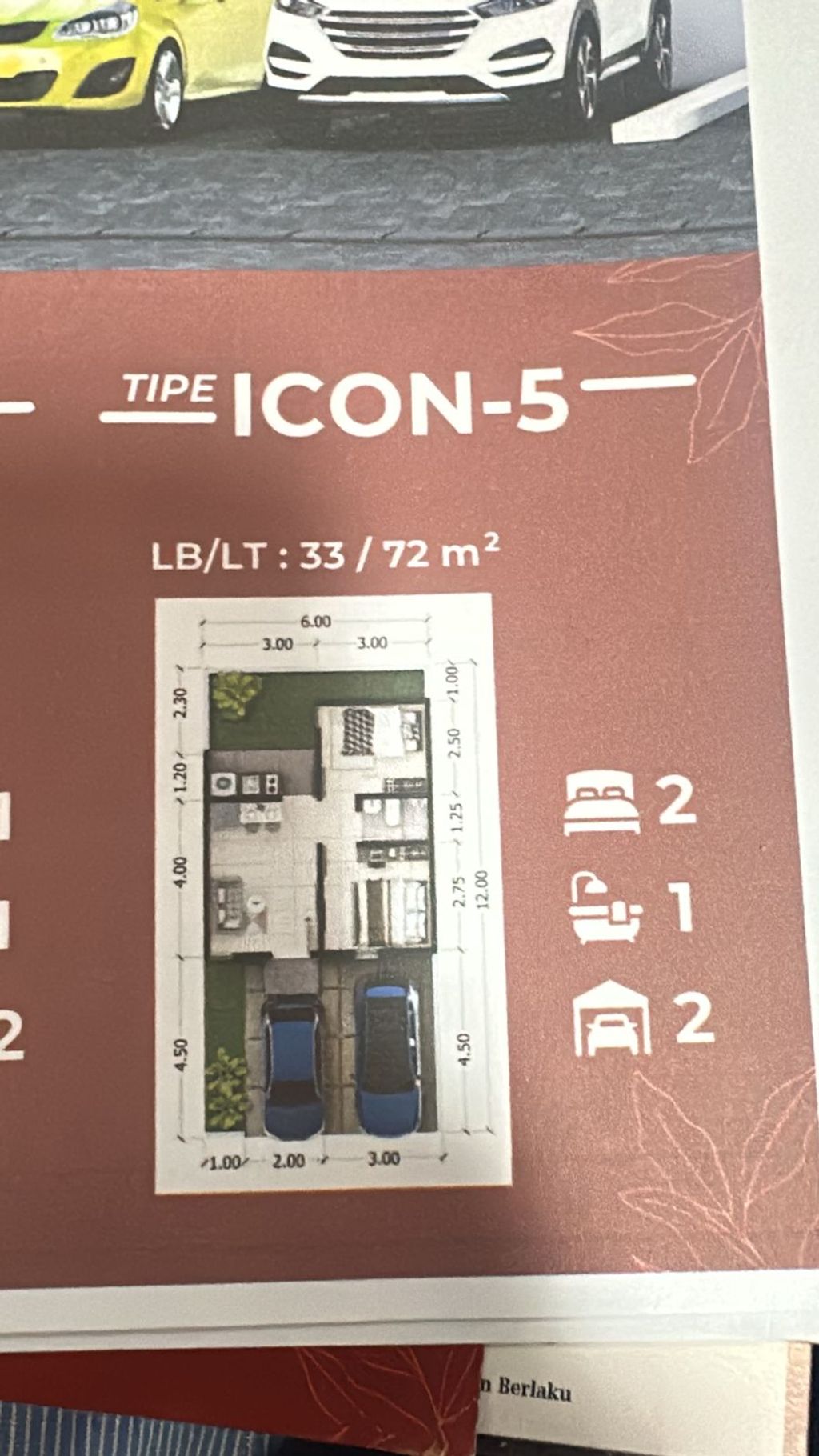 foto denah rumah tipe ICON 5 perumahan BREEZE ICON