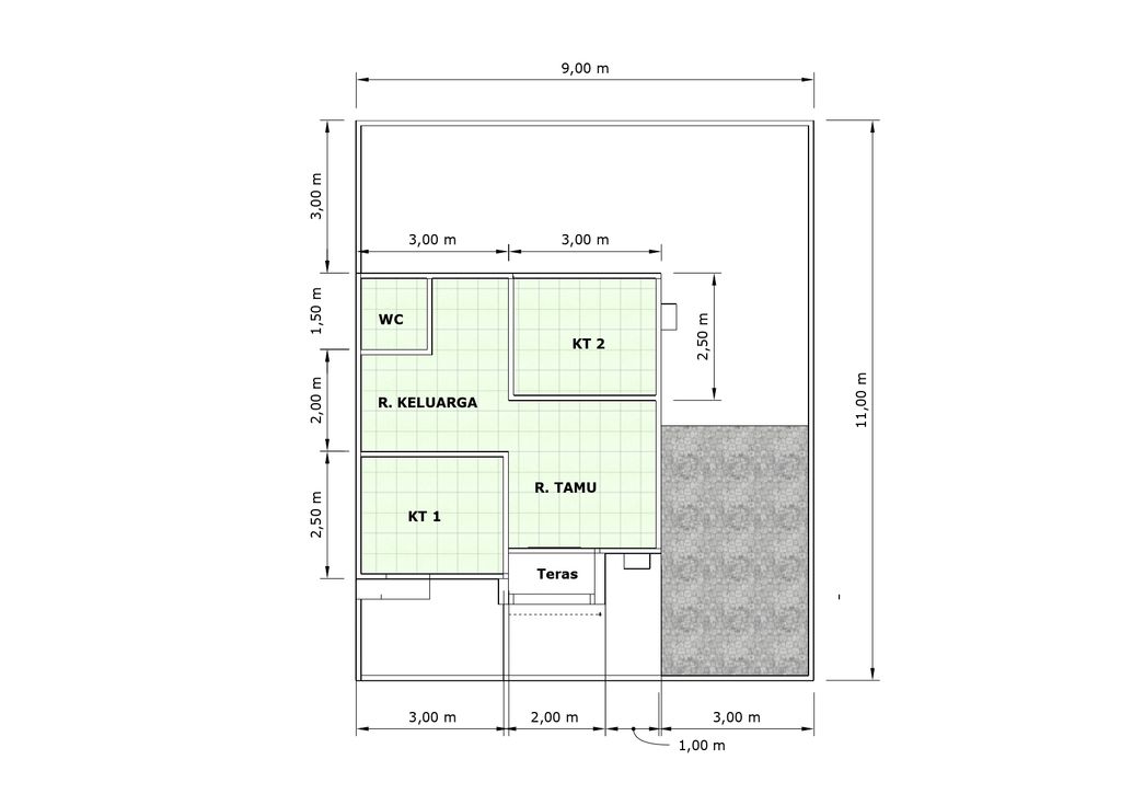 foto denah rumah tipe 36 perumahan PURI ASRI PANCUR
