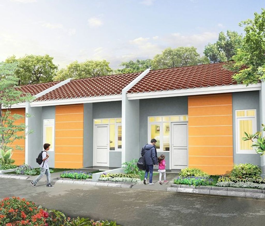 foto tampak rumah tipe 30 / 72 perumahan Kirana Cikarang