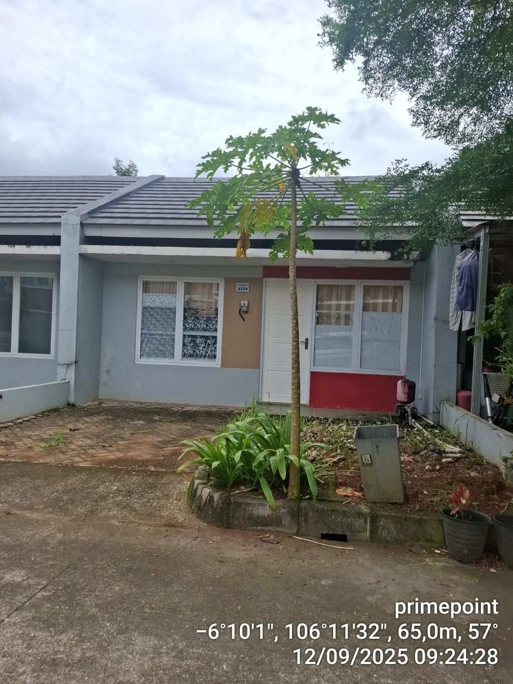 foto tampak rumah tipe 26/60 perumahan PRIME POINT