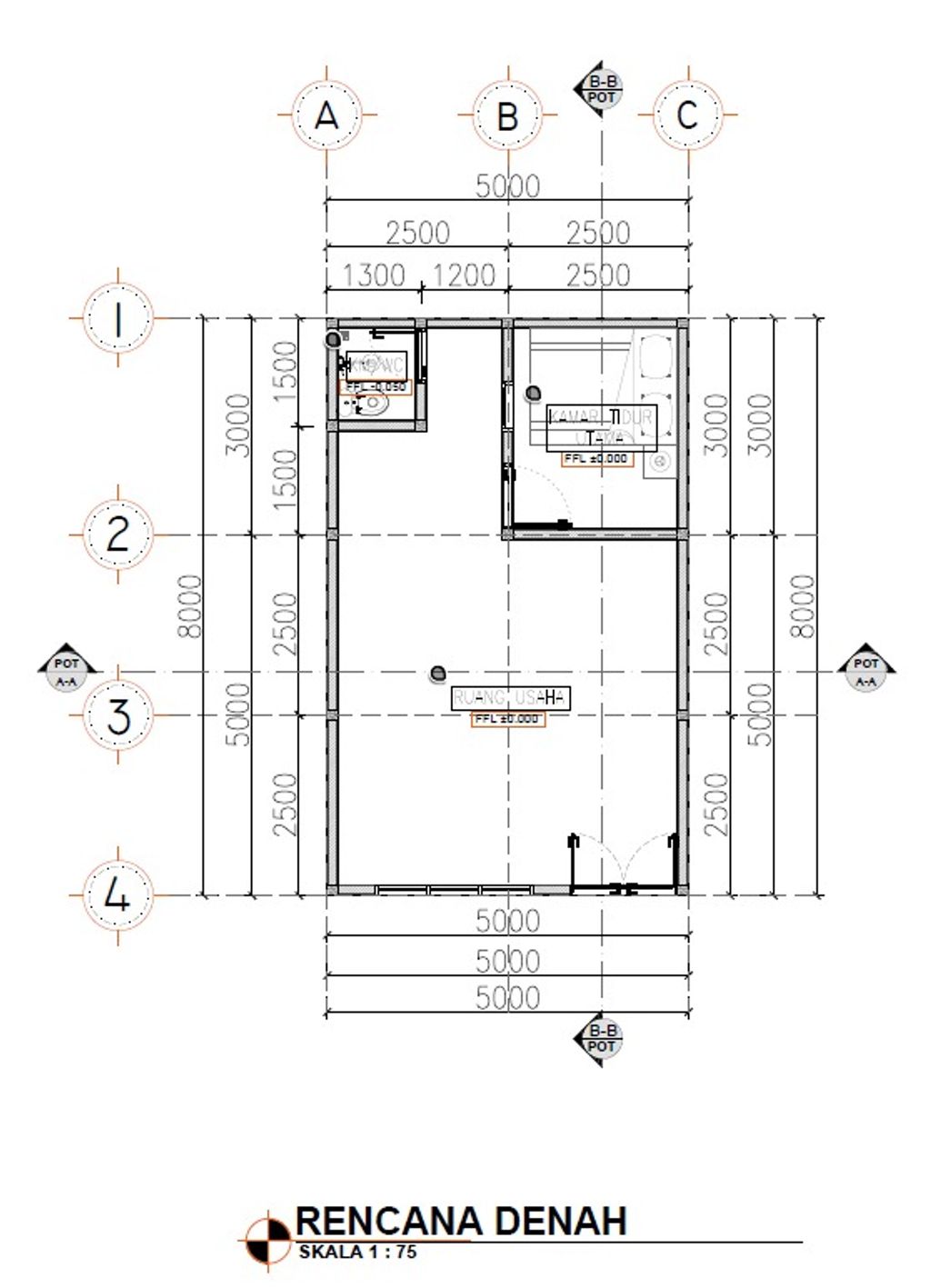 foto denah rumah tipe O1 perumahan DE'KERATON