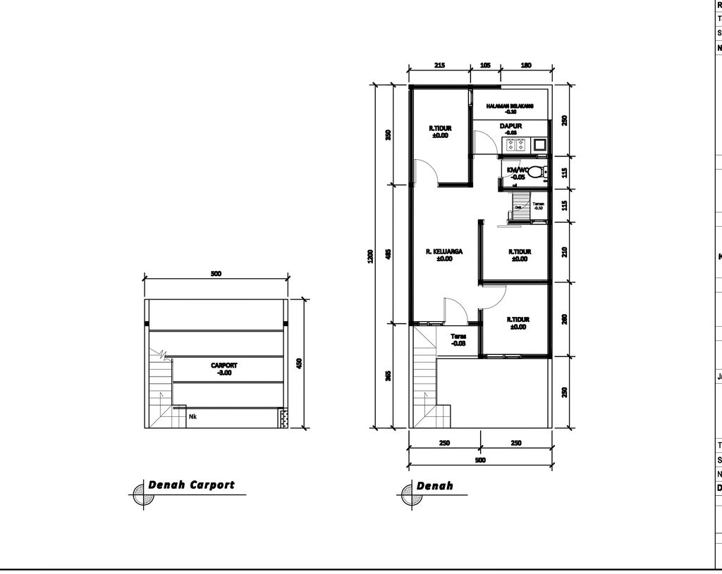 foto denah rumah tipe 39 High Ceiling (357) perumahan G-Land Katapang Residence 1