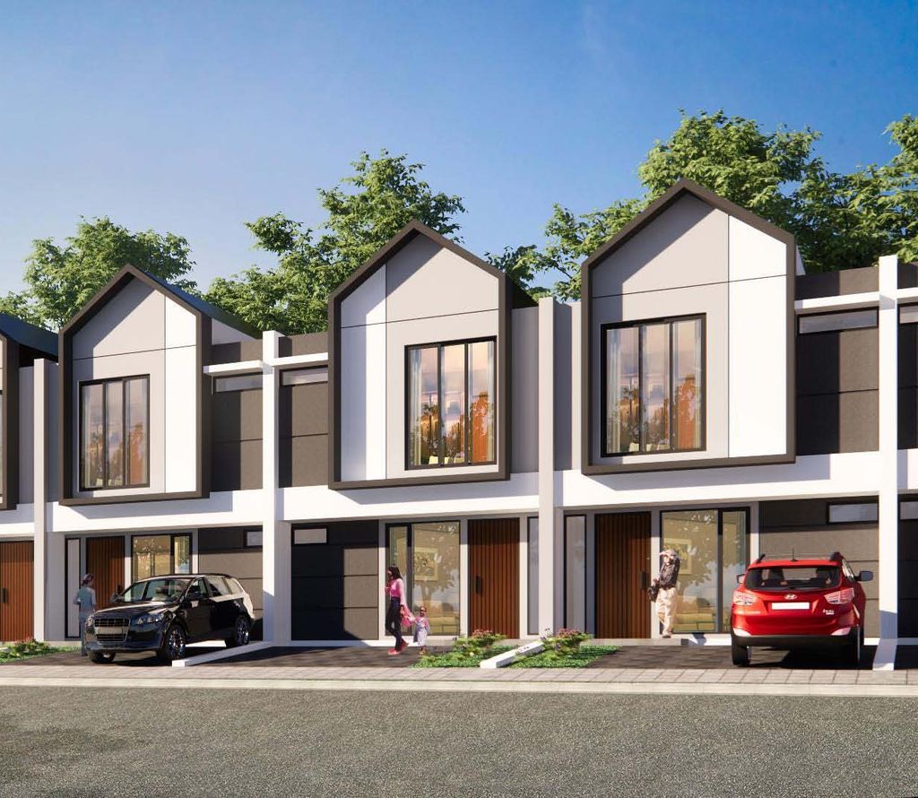 foto tampak rumah tipe VIREZZA SUDUT perumahan DISCOVERY ALTEZZA II BINTARO JAYA