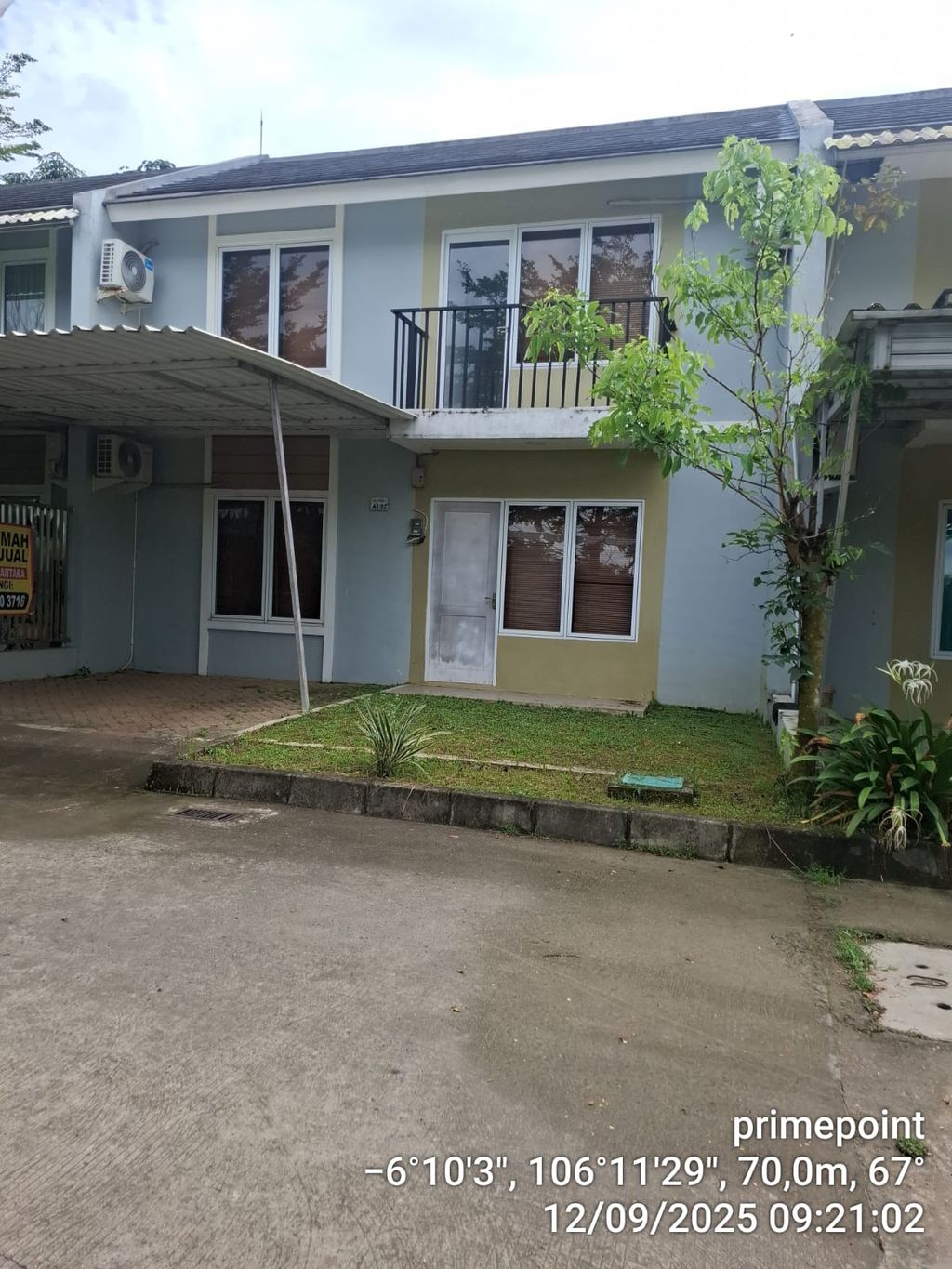 foto tampak rumah tipe 76/120 Hook perumahan PRIME POINT