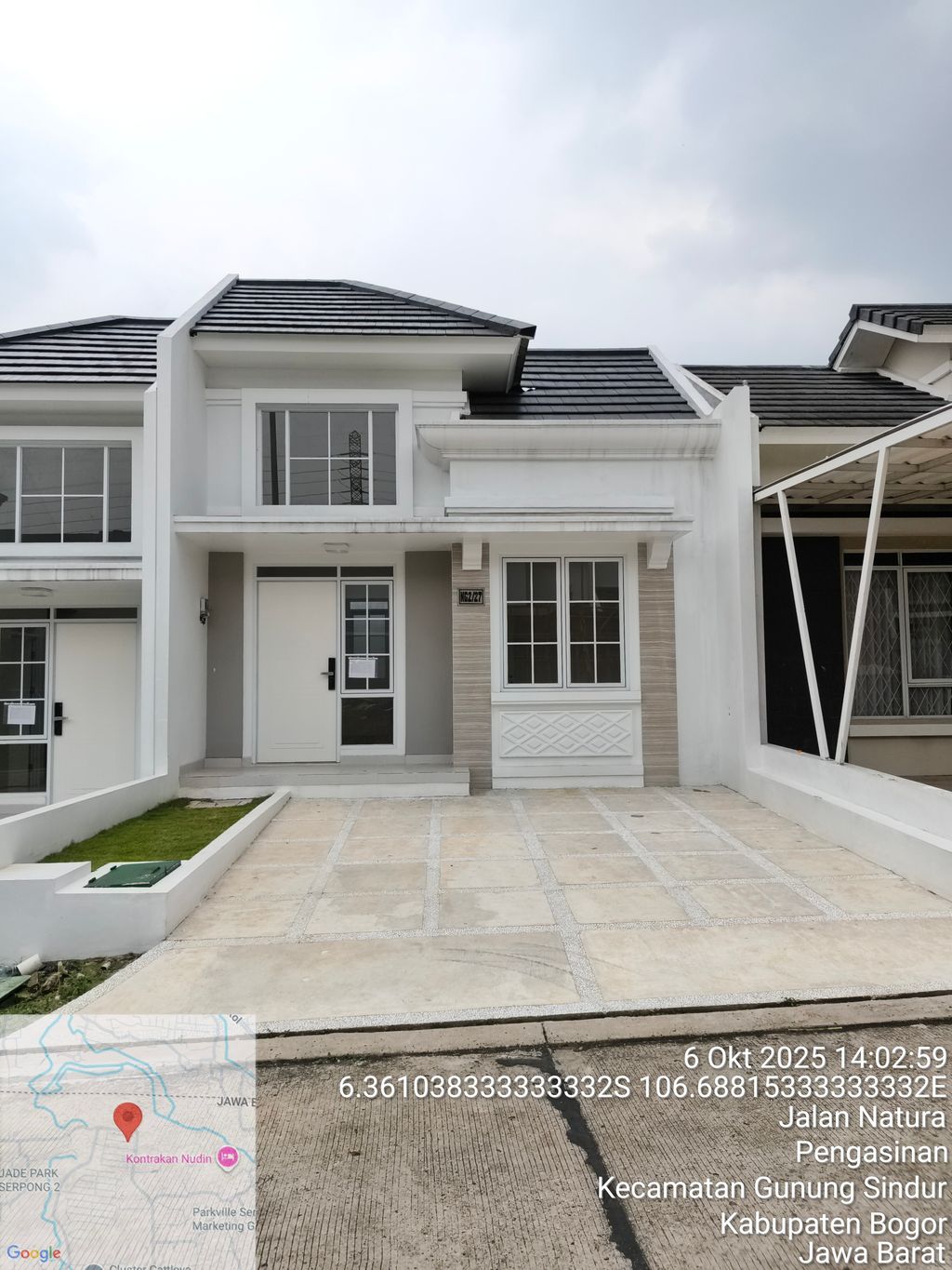 foto tampak rumah tipe NG2-0027 perumahan SERPONG NATURA CITY