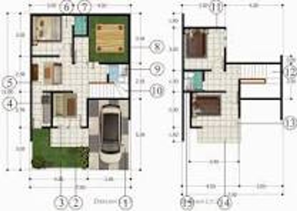 foto denah rumah tipe RUKO perumahan Eco Park Residence 1