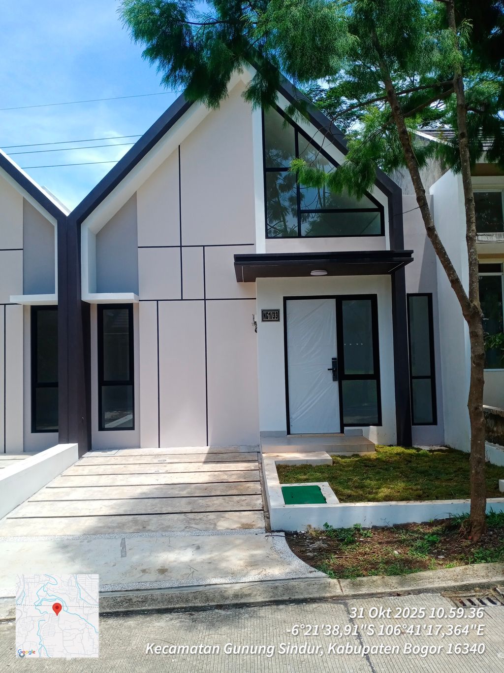 foto tampak rumah tipe NG1-0033 perumahan SERPONG NATURA CITY