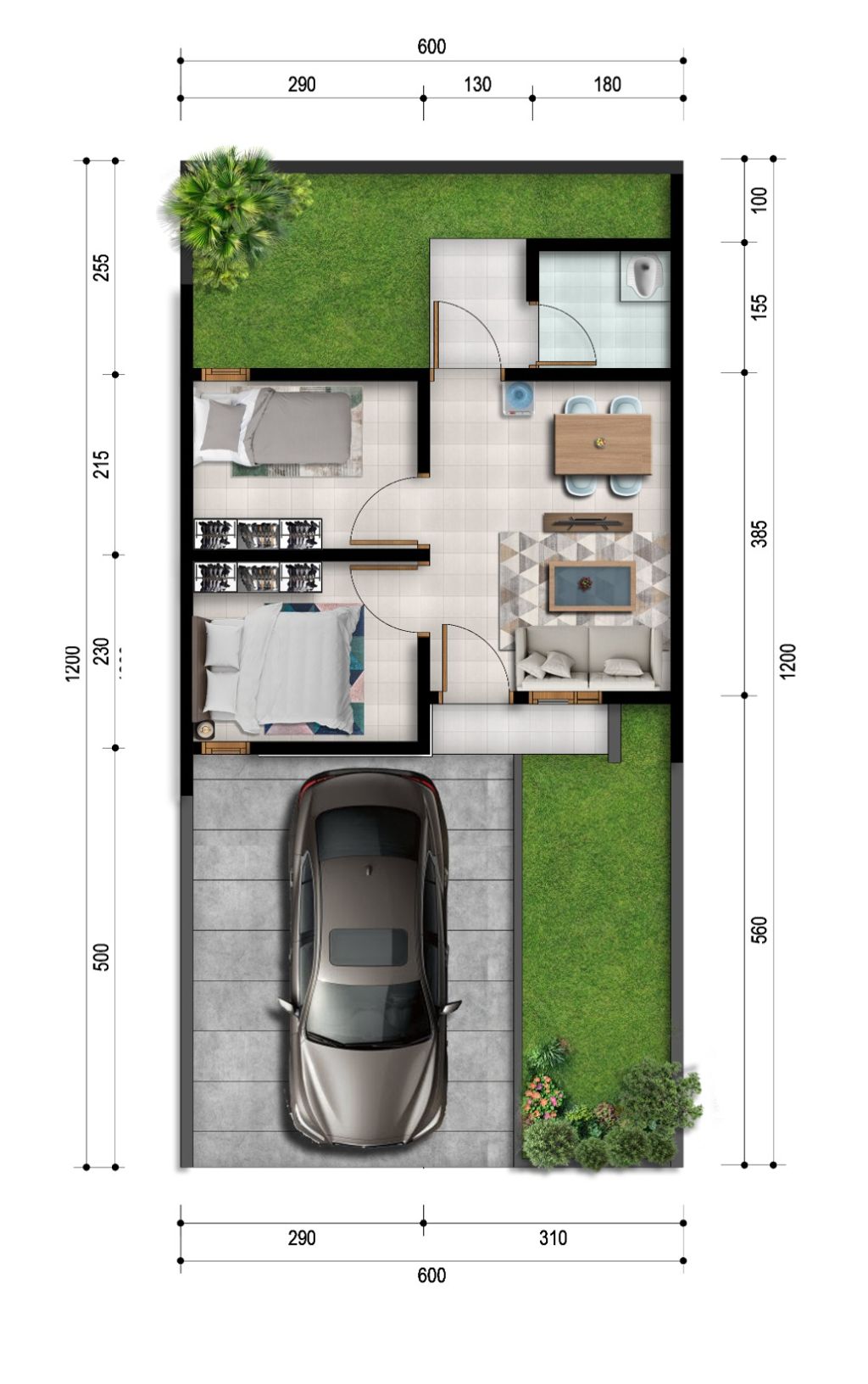 foto denah rumah tipe ZINNIA perumahan Synergy Residence Jatisari