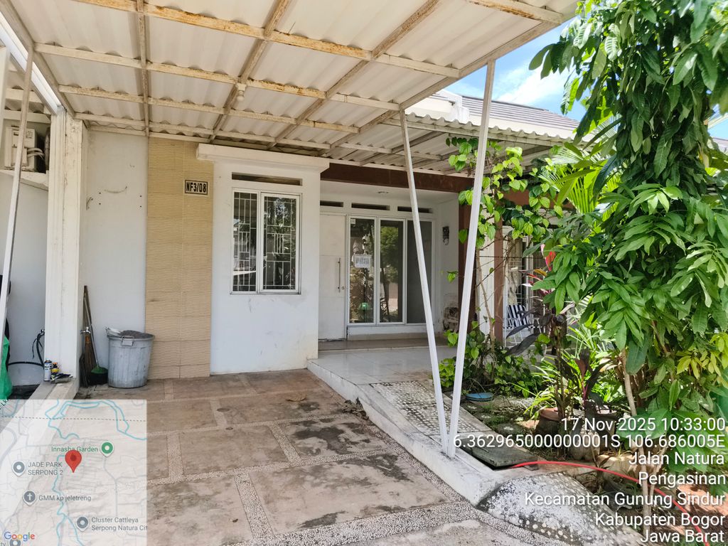 foto tampak rumah tipe NF3-0008 perumahan SERPONG NATURA CITY