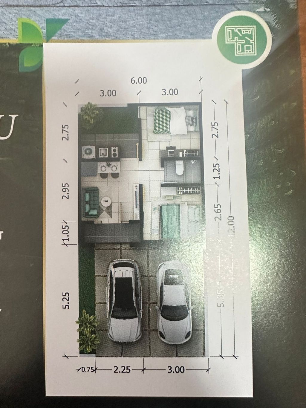 foto denah rumah tipe BHUMI HIJAU perumahan Vazza Home