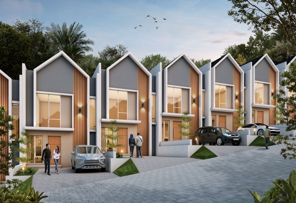 foto tampak rumah tipe 65 perumahan SIRANDA TERRACE