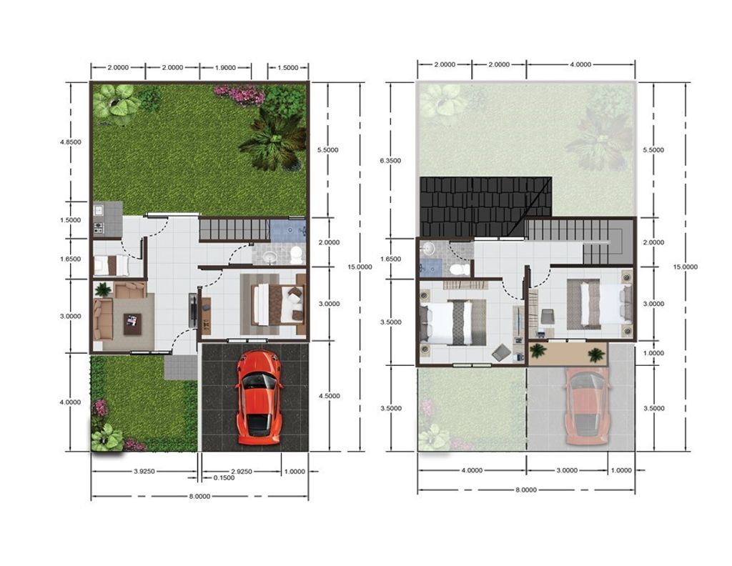 foto denah rumah tipe 76/120 perumahan PRIME POINT