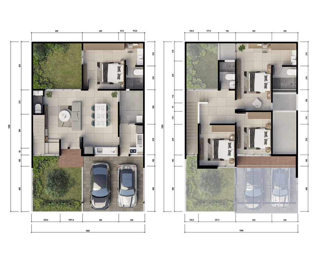 foto denah rumah tipe Onyx Deluxe D perumahan CITRALAND THE GREENLAKE SURABAYA