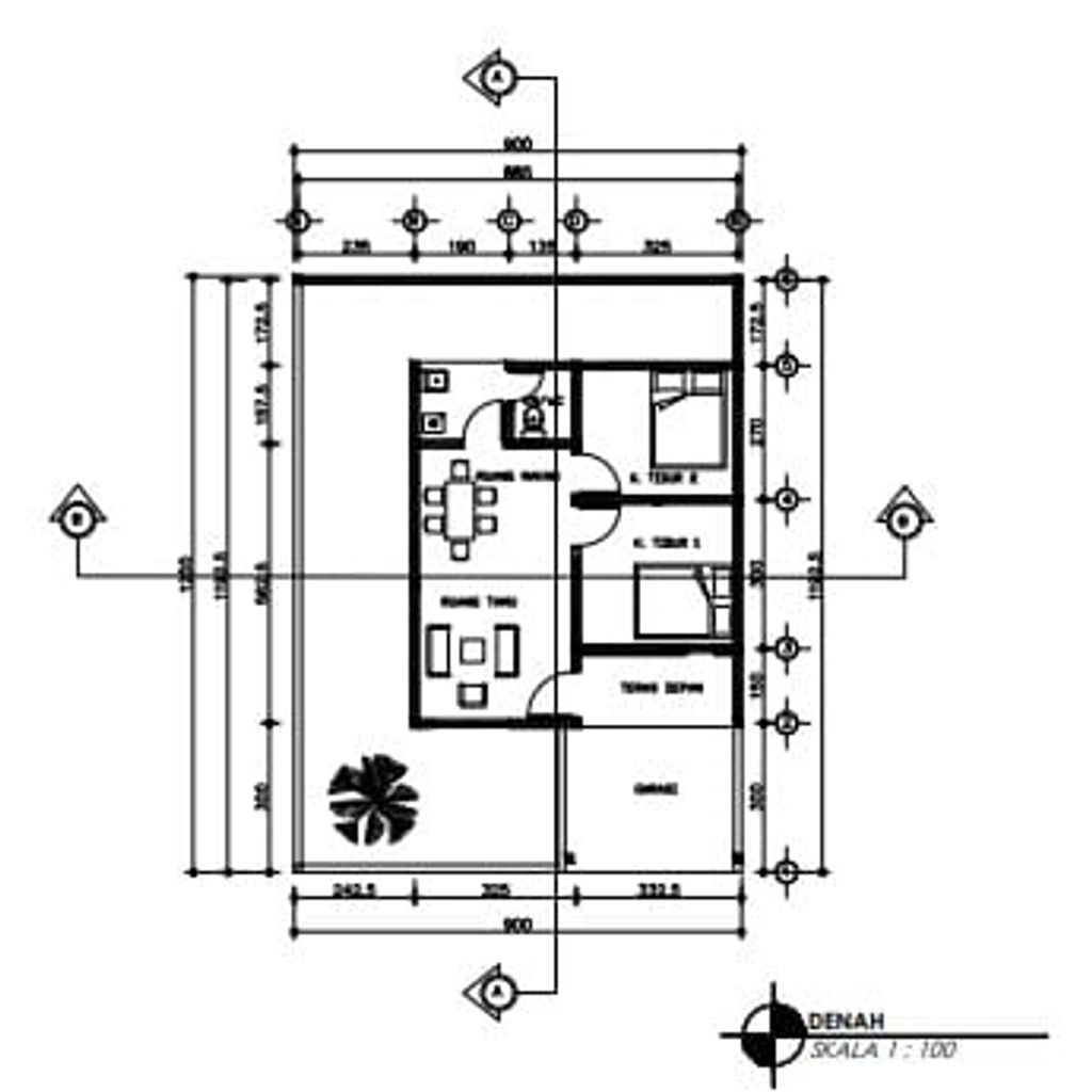 foto denah rumah tipe 45 perumahan MANADO SYAKI PERMAI