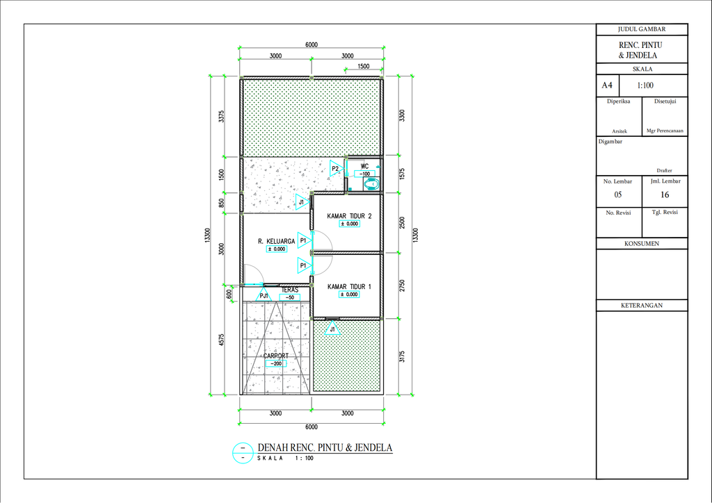 foto denah rumah tipe 30/78 perumahan MARISON REGENCY TEGAL