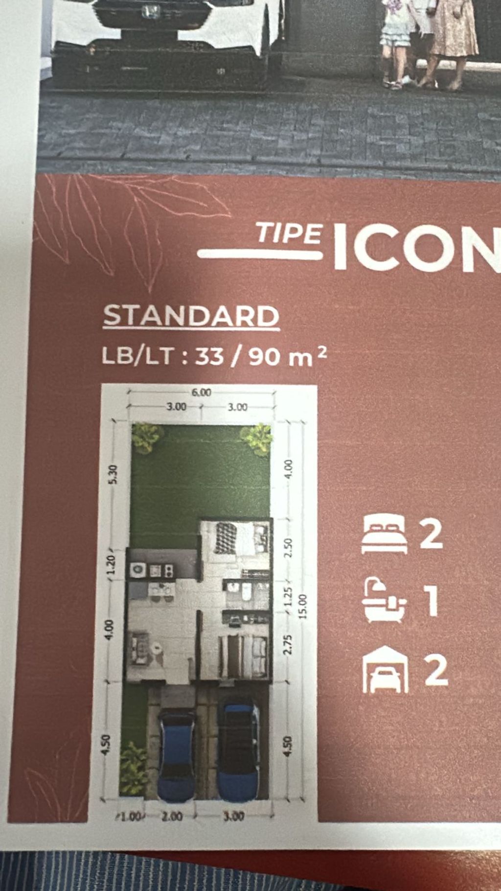 foto denah rumah tipe ICON 6 STANDAR perumahan BREEZE ICON