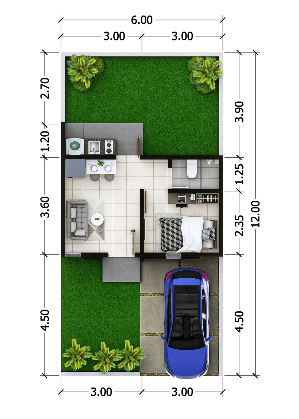 foto denah rumah tipe ICON 3 FE perumahan BREEZE ICON