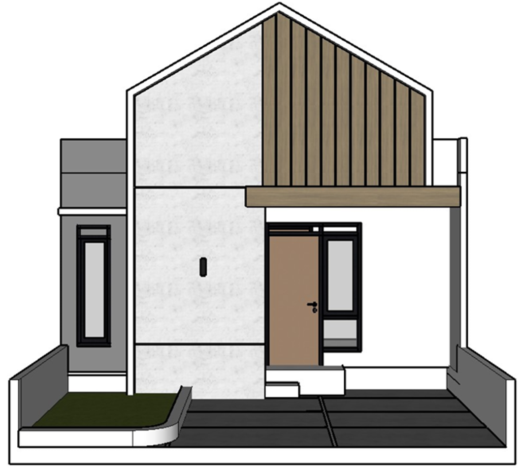 foto tampak rumah tipe 27/60 perumahan Perumahan Bhumikita Banyumanik