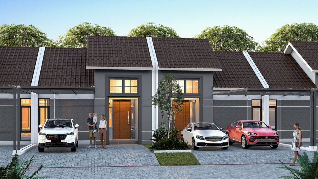 foto tampak rumah tipe DIVA SUPERIOR B perumahan Vazza Home