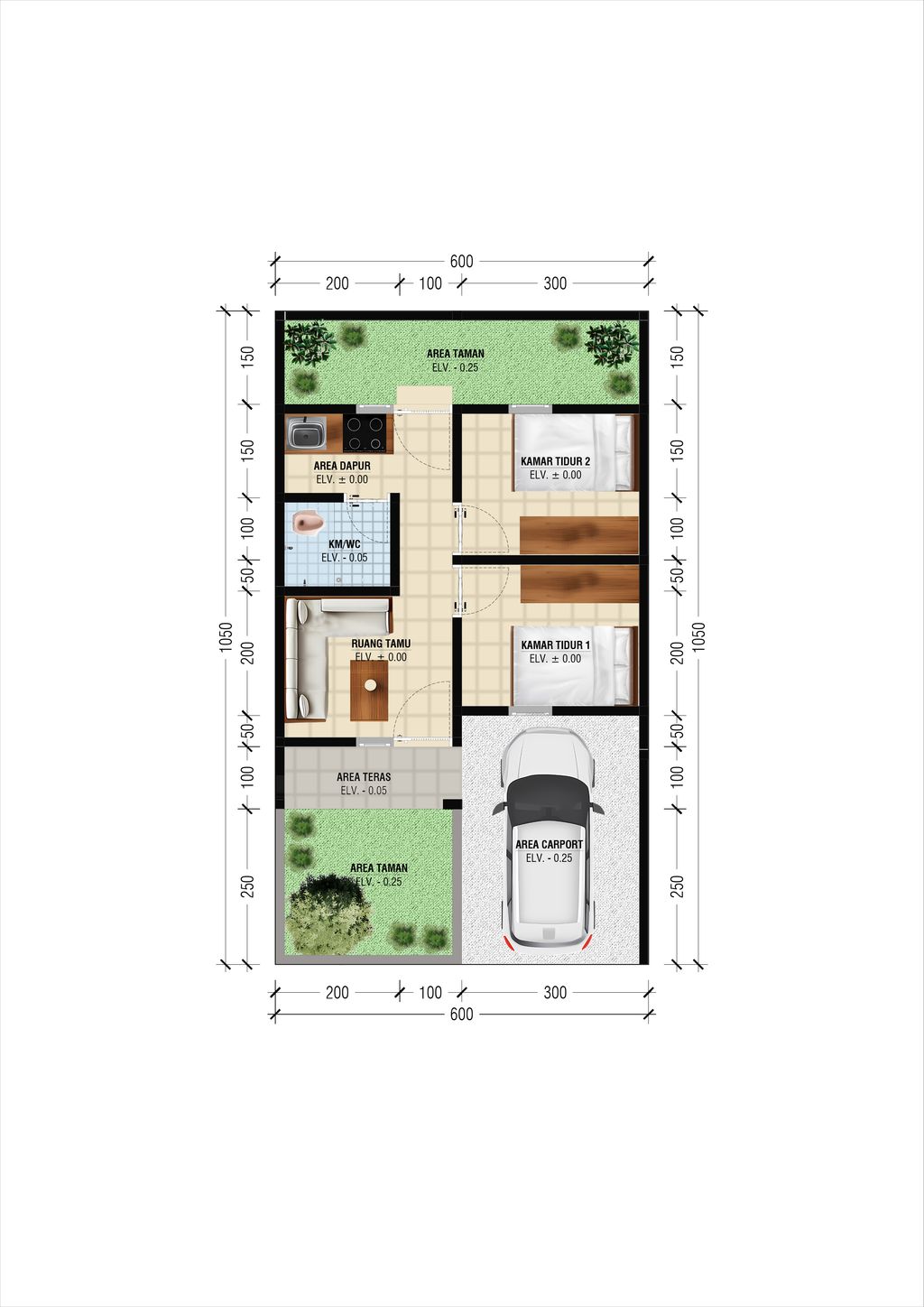 foto denah rumah tipe 30/63 perumahan GRIYO JAMBEAN ASRI 2