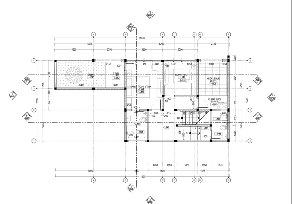 foto denah rumah tipe E01 85/125 perumahan ALAMANDA RANCH