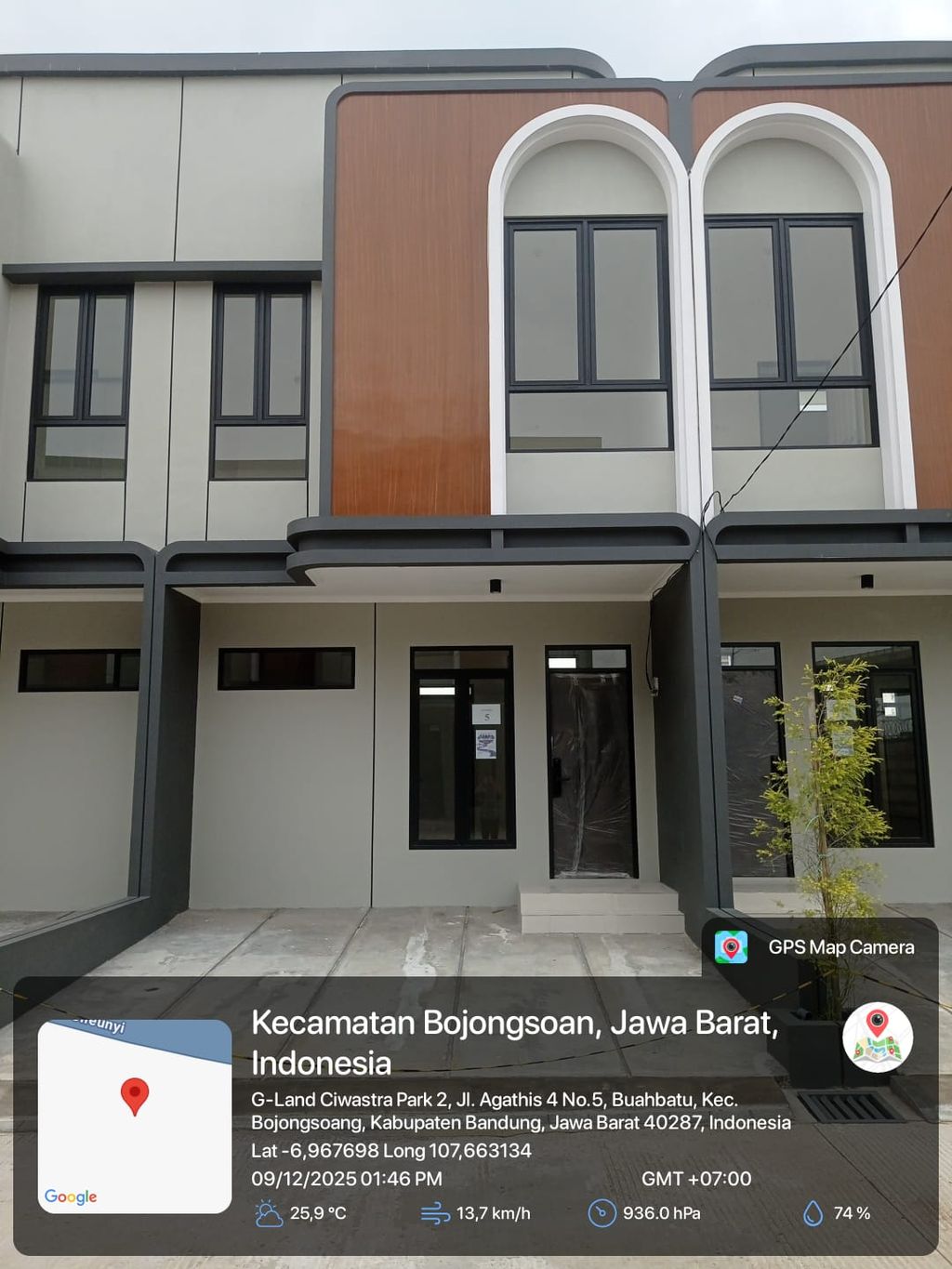 foto tampak rumah tipe 38 Compact 2 Kamar HC (436) perumahan G-Land Ciwastra Park 2