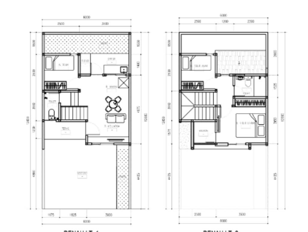 foto denah rumah tipe BLOSSOM NEW DELUXE STANDART perumahan ROYAL BLOSSOM