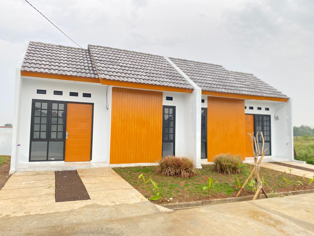 foto tampak rumah tipe 25/60 perumahan Mutiara Muktiwari Residence