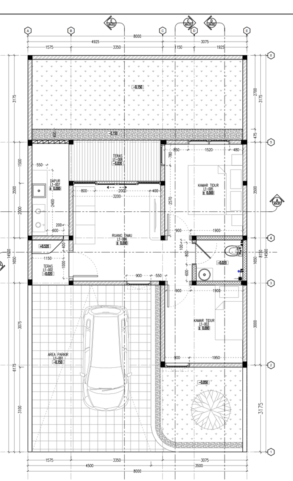 foto denah rumah tipe A09 40/120 perumahan ALAMANDA RANCH