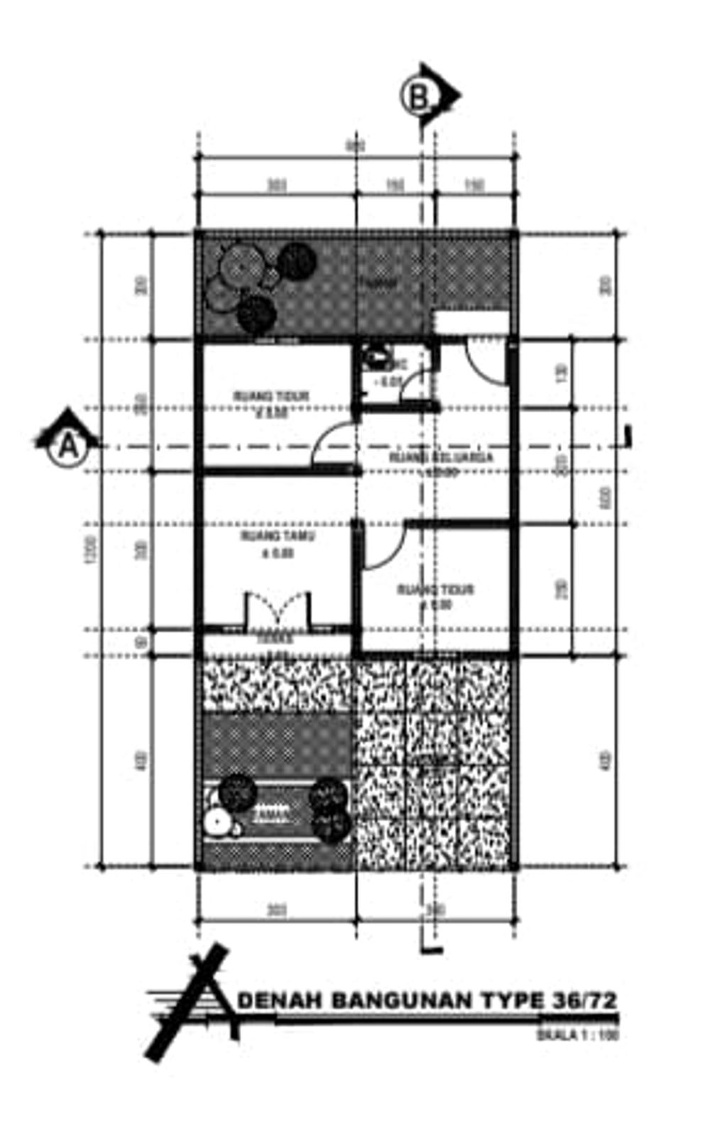 foto denah rumah tipe 36/72 perumahan PERUMAHAN AL FAQIH RESIDENCE 5