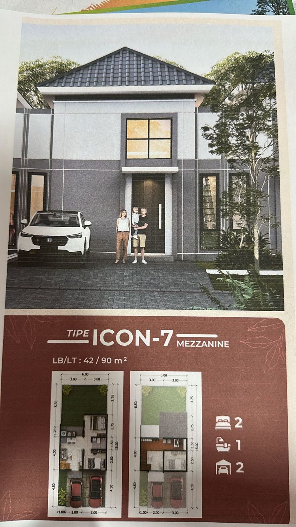 foto tampak rumah tipe ICON 7 perumahan BREEZE ICON