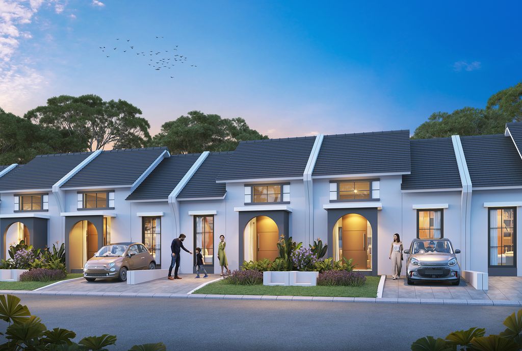 foto tampak rumah tipe Camden B perumahan CITRAHARMONI - CLUSTER NEWYORK - CAMBRIDGE