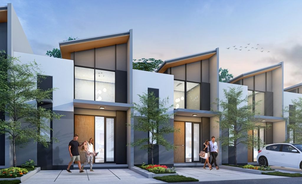 foto tampak rumah tipe KAMA perumahan SERPONG GARDEN 3