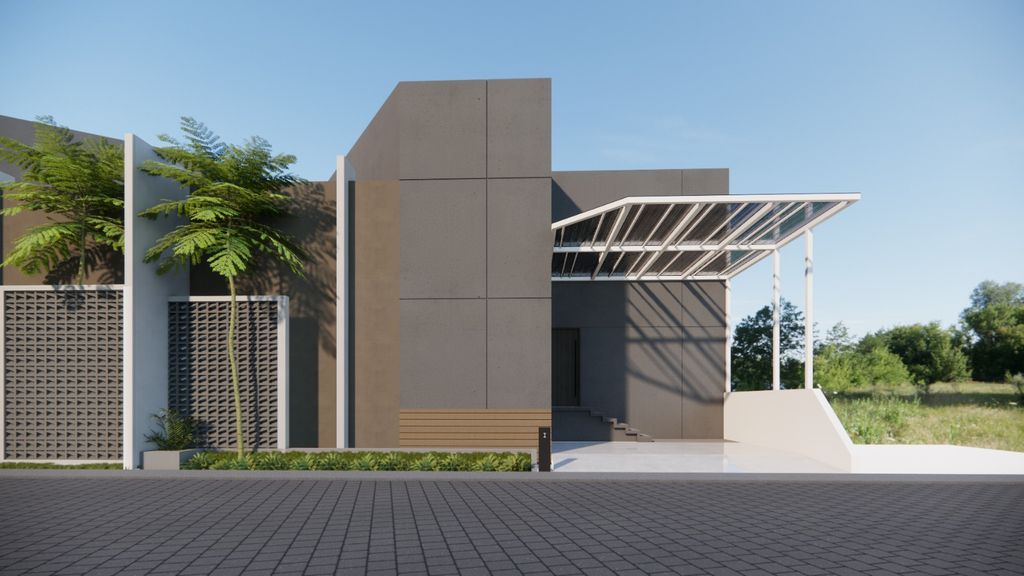 foto tampak rumah tipe E05 100/149 perumahan ALAMANDA RANCH