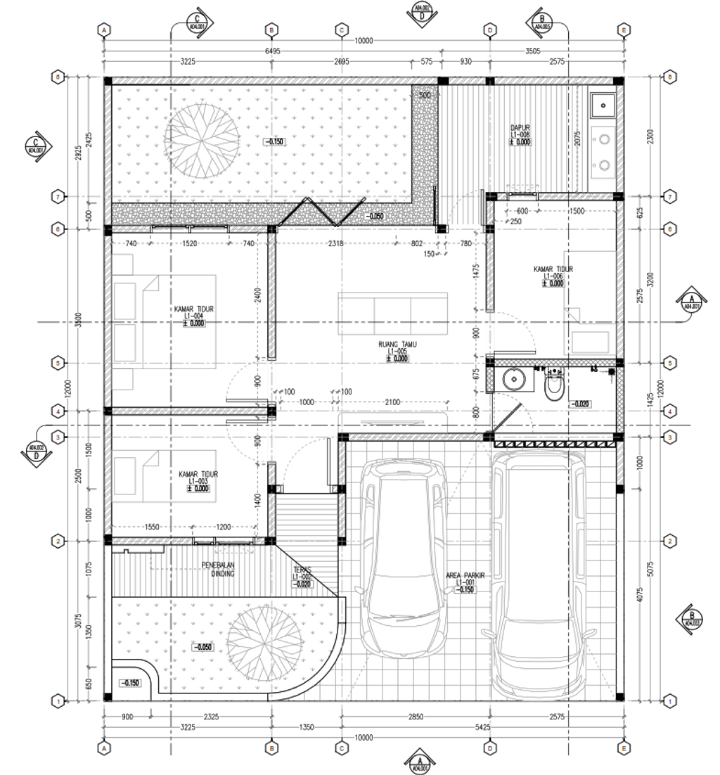 foto denah rumah tipe B05 55/120 perumahan ALAMANDA RANCH