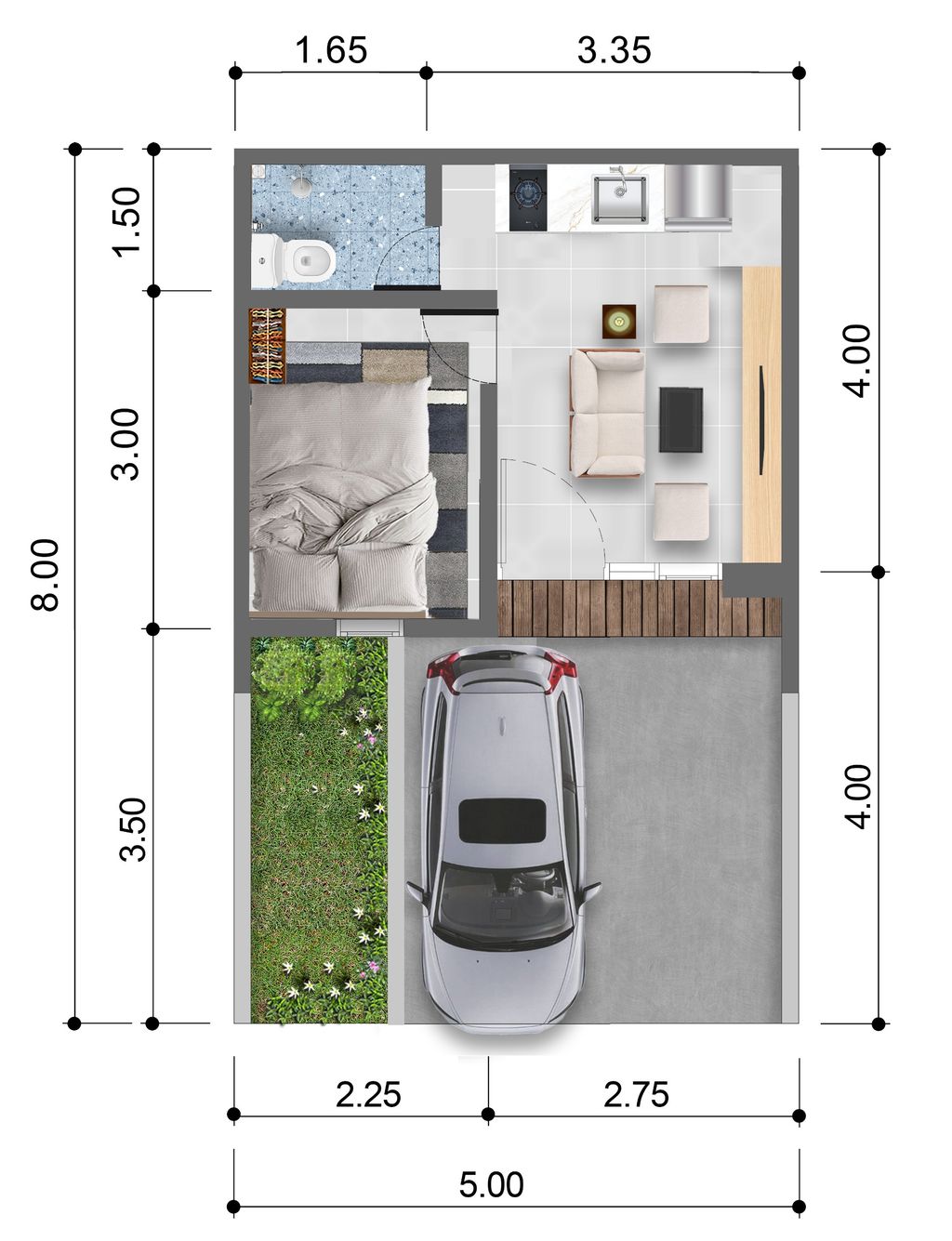 foto denah rumah tipe KAMA perumahan SERPONG GARDEN 3