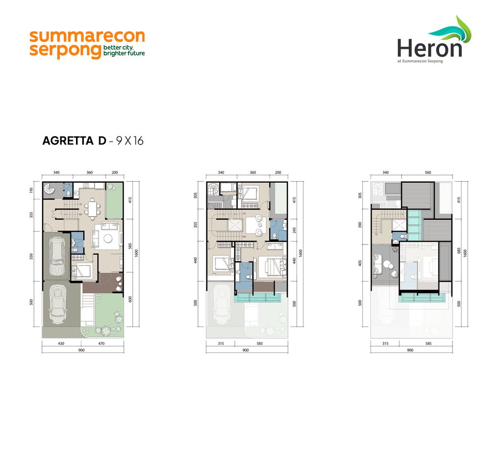 foto denah rumah tipe AGRETTA D PREMIUM A perumahan CLUSTER HERON