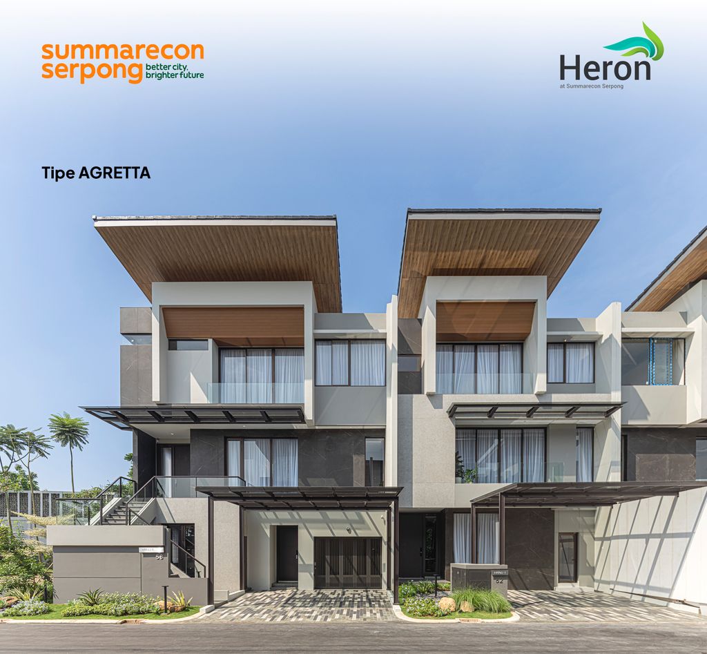 foto tampak rumah tipe AGRETTA D PREMIUM A perumahan CLUSTER HERON