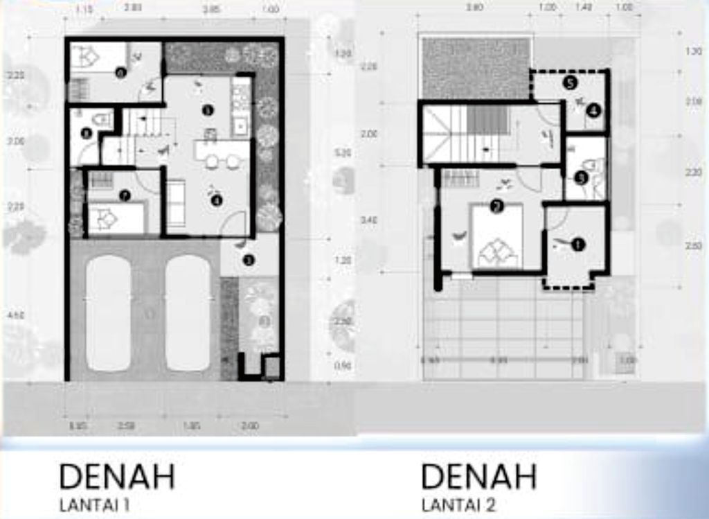 foto denah rumah tipe D'AVENUE MANSION T.D 72/77 perumahan BERNADY LAND SLAWU