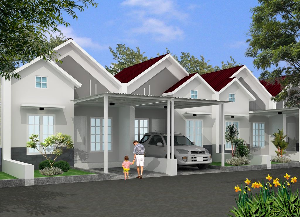 foto tampak rumah tipe 36/72 perumahan ARAFAH VILLAGE