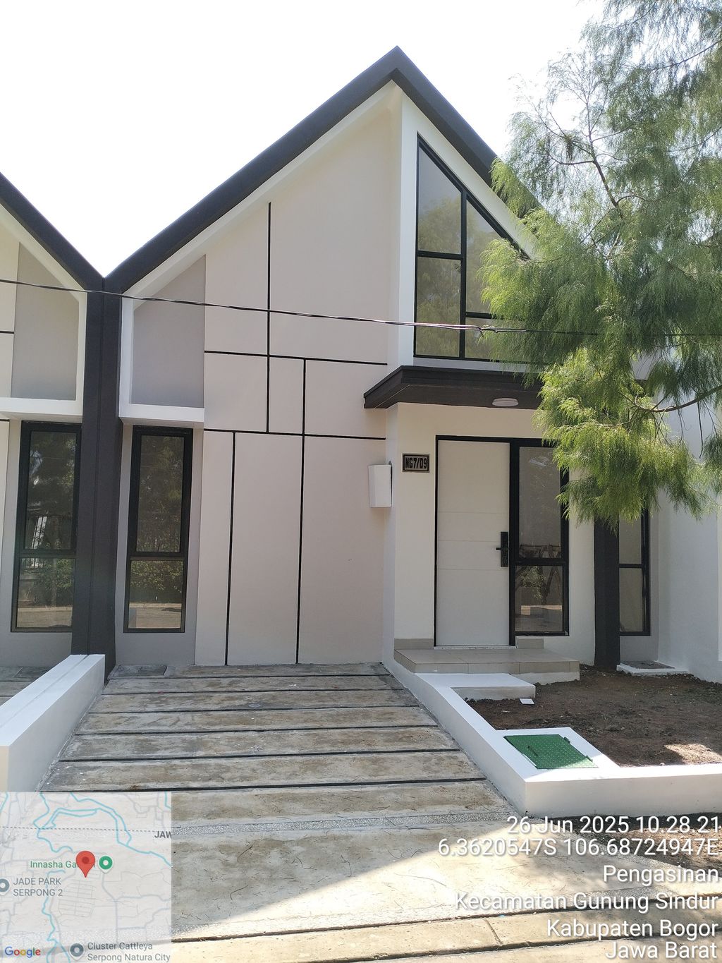 foto tampak rumah tipe NG7-0009 perumahan SERPONG NATURA CITY