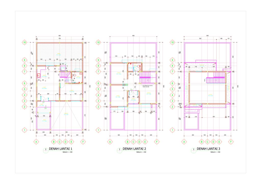 foto denah rumah tipe HANARA KP A05/06 perumahan KEDATON PARK TAHAP 3B