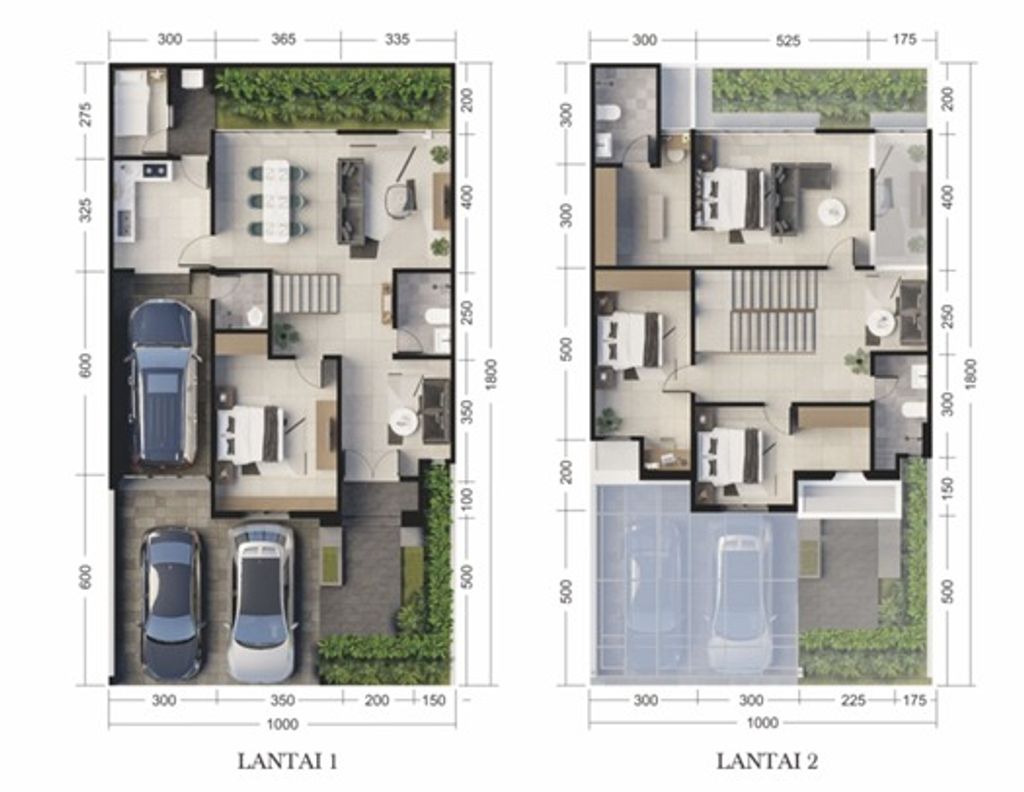 foto denah rumah tipe EDWARD perumahan CITRAGARDEN T2