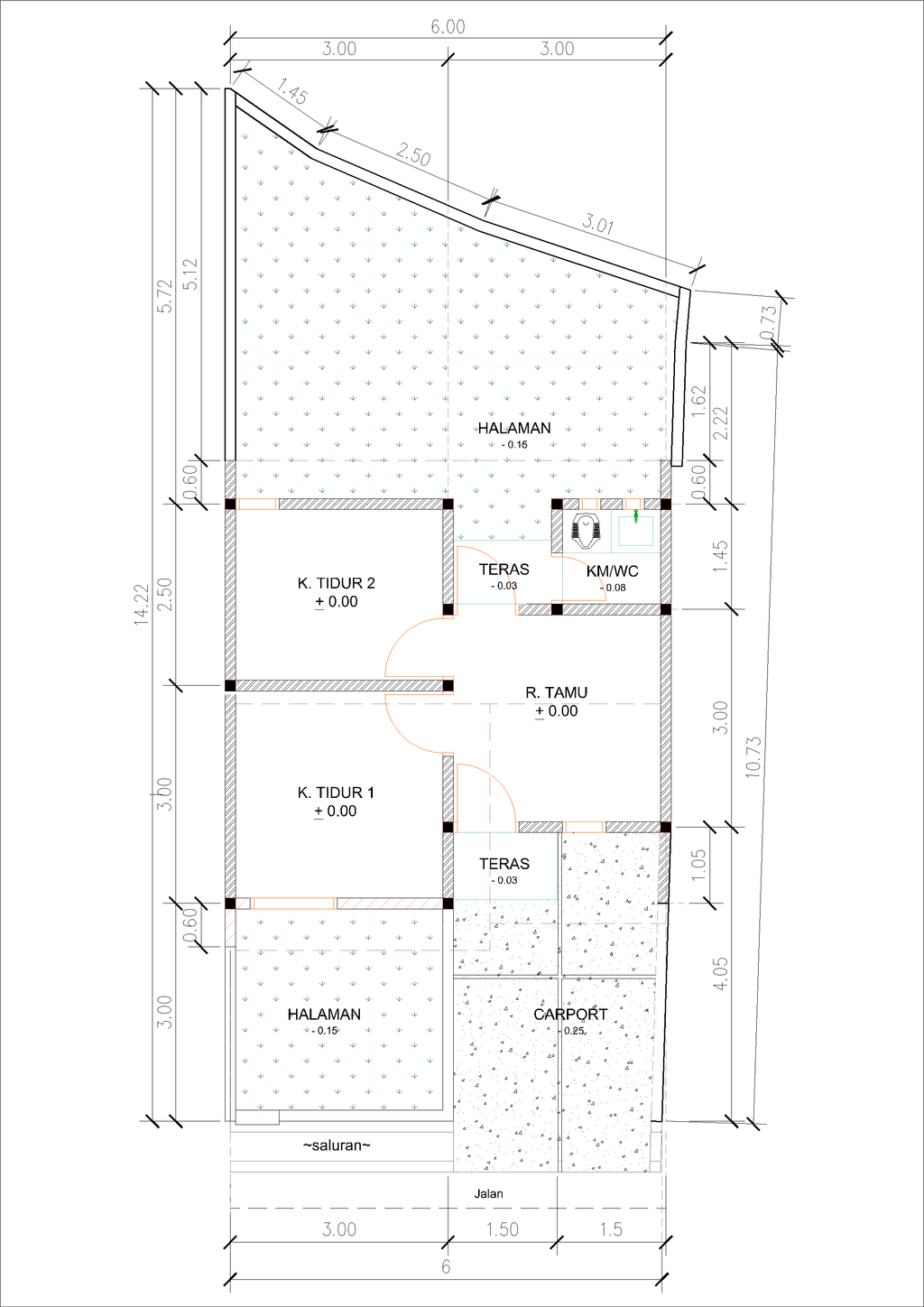 foto denah rumah tipe DS06-10 (2025) perumahan Taman Warnasari Indah I