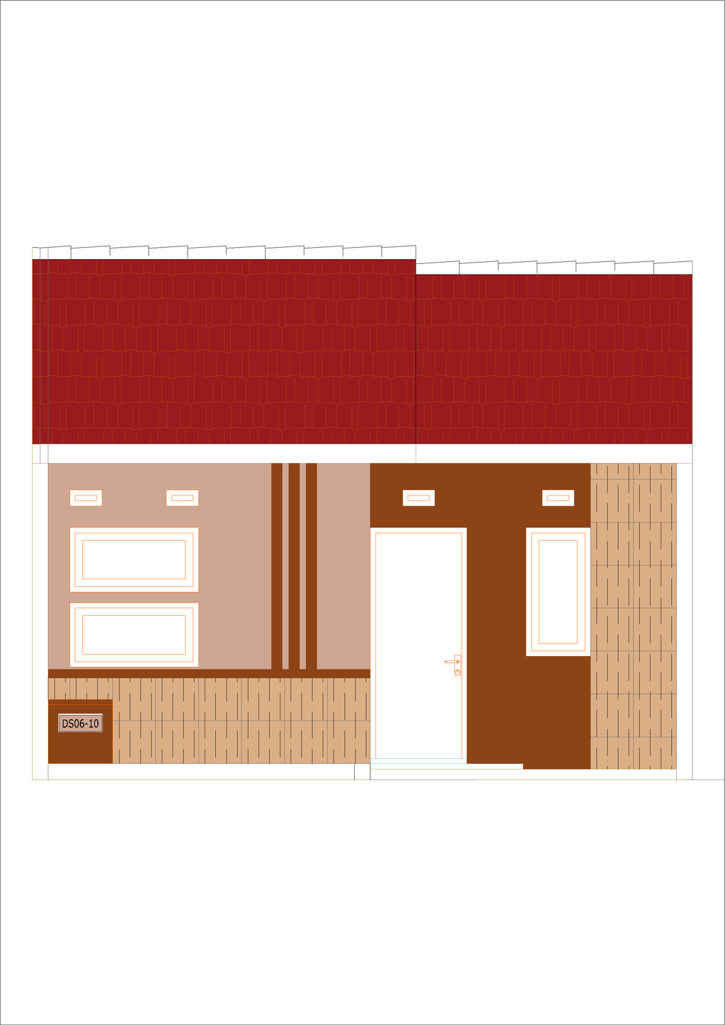 foto tampak rumah tipe DS06-10 (2025) perumahan Taman Warnasari Indah I