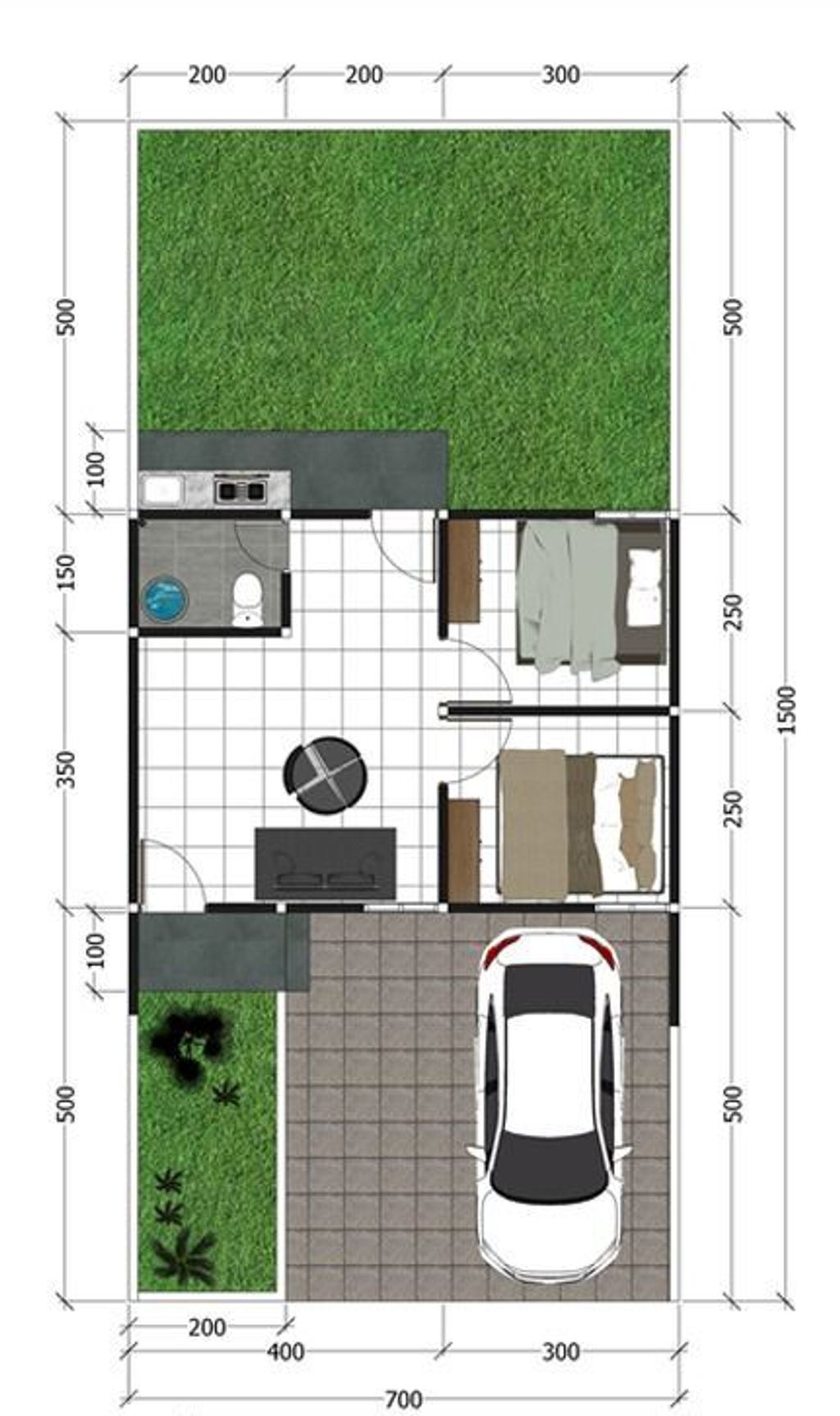 foto denah rumah tipe 39 perumahan Citra Regency Tahap III