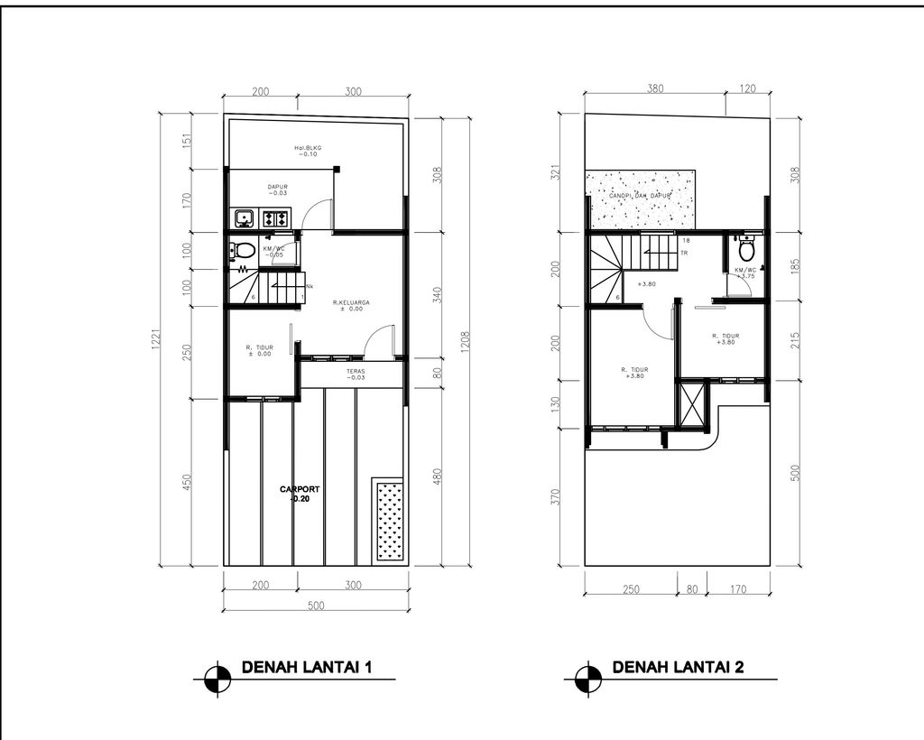foto denah rumah tipe 43 Compact 3 Kamar HC (485) perumahan G-Land Ciwastra Park 2