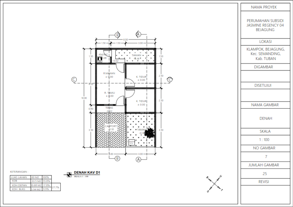 foto denah rumah tipe 30 perumahan JASMINE REGENCY 4 NEW