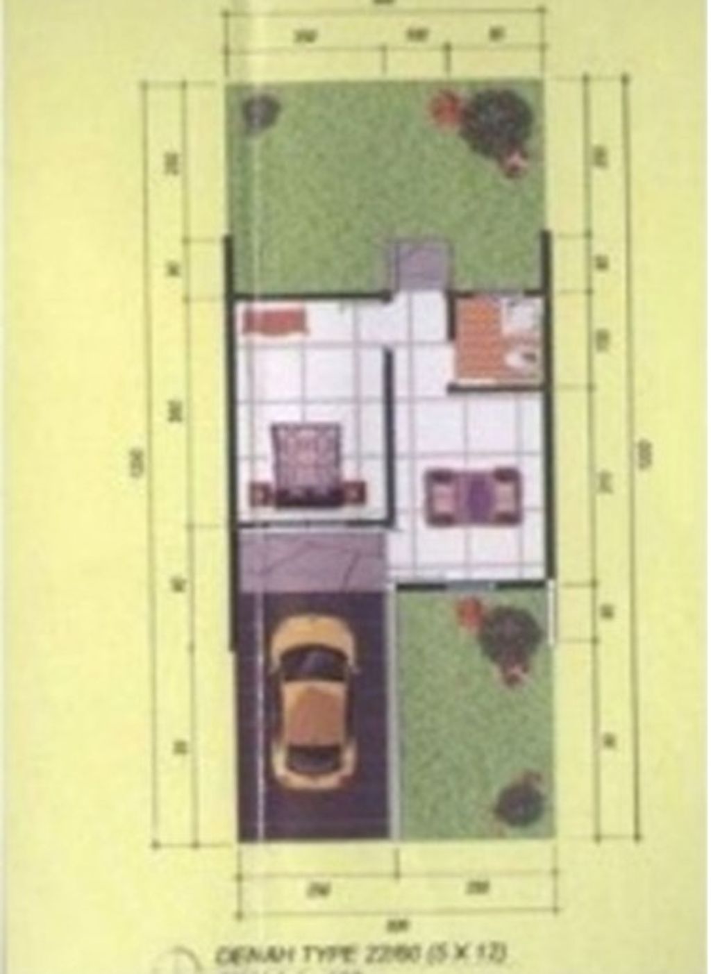foto denah rumah tipe 22/60 perumahan villa mutiara jaya 1