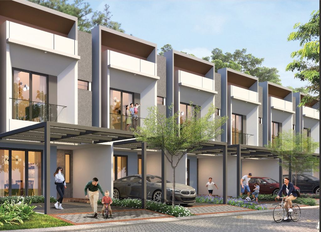 foto tampak rumah tipe VISTA 6 SE perumahan DISCOVERY ALUVIA IV BINTARO JAYA